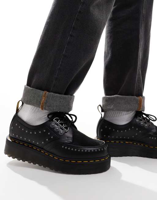 Dr. Martens Ramsey Quad Lederschuhe in Schwarz mit 3 Osen ASOS