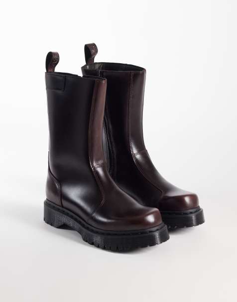 Dr Martens Rejena Mid Low boots in spiced brown - view 1
