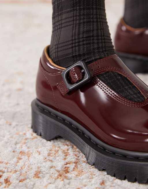Dr. Martens – Rejena – Wiśniowoczerwone lakierowane buty Mary Jane, 2 z 4