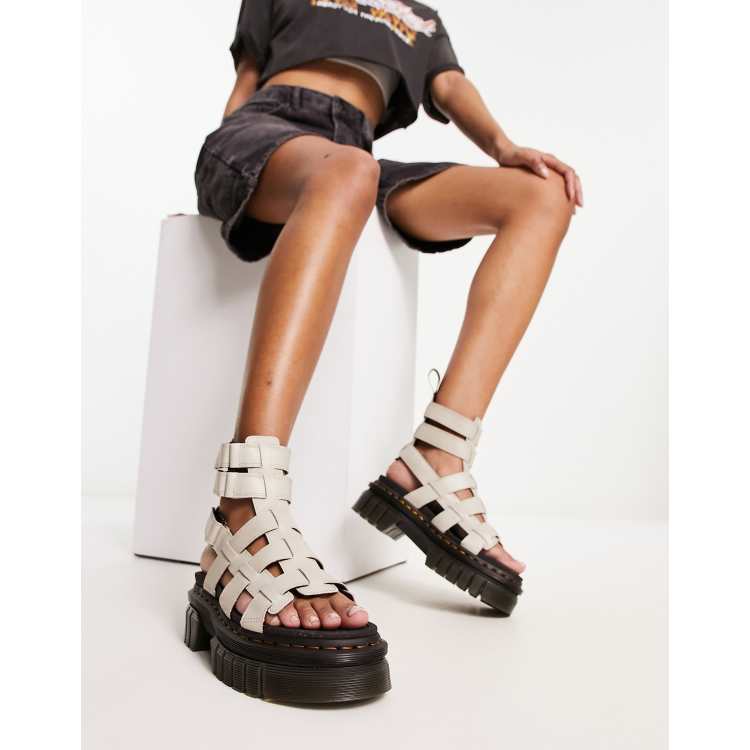 Dr Martens Ricki Gladiator in cobblestone gray leather