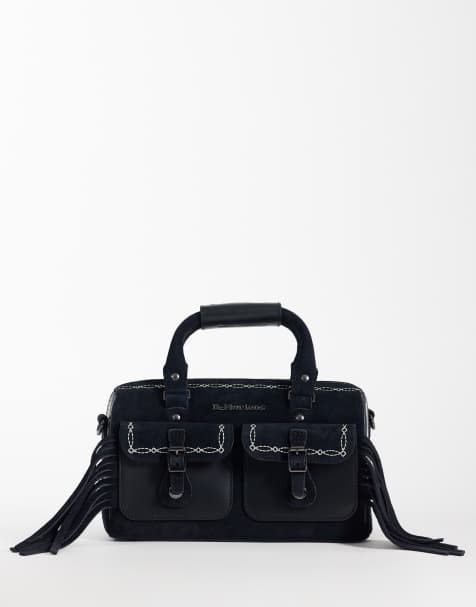 Dr Martens - Rodeo - Borsa con manico in camoscio nera - view 1