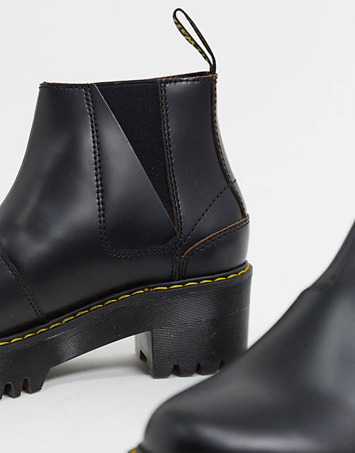 blive forkølet udstødning Godkendelse Dr Martens Rometty II zip heeled chelsea boots in black | ASOS