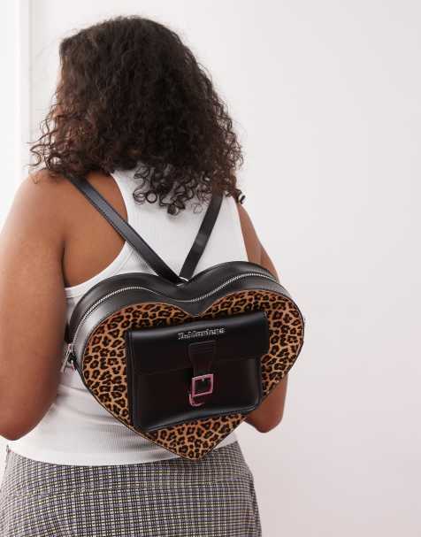 Dr. Martens - Sac à dos en cœur - Imprimé léopard - view 1