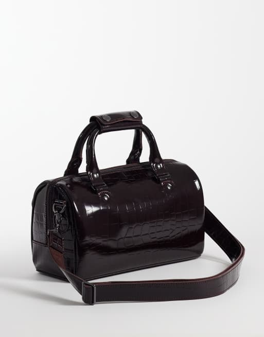 Dr. Martens - Sac à poignée supérieure avec motif croco embossé - Bordeaux, 4 de 4
