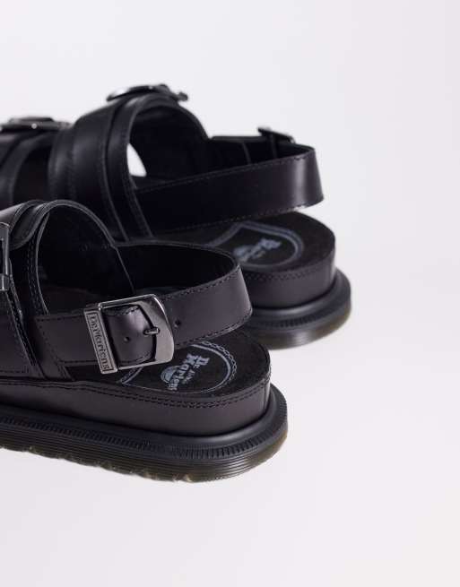 Dr Martens – San – Svarta sandaler med två remmar, 3 av 4