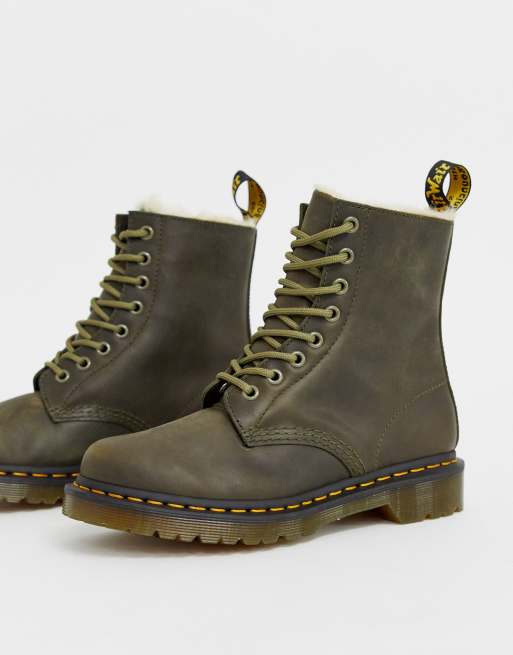 Dr martens 1460 serena olive new arrivals