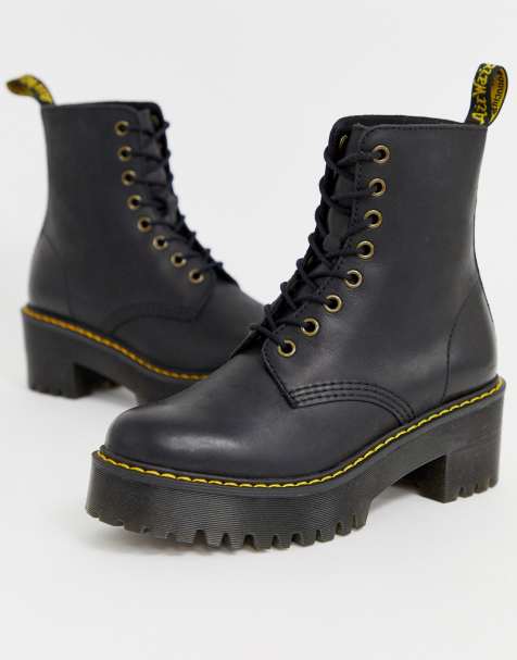 Dr Martens - Shriver Hi Wyoming - Bottines à talon - Noir