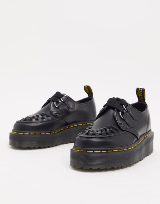 Dr Martens Sidney Chaussures plates grosse semelle creeper Noir