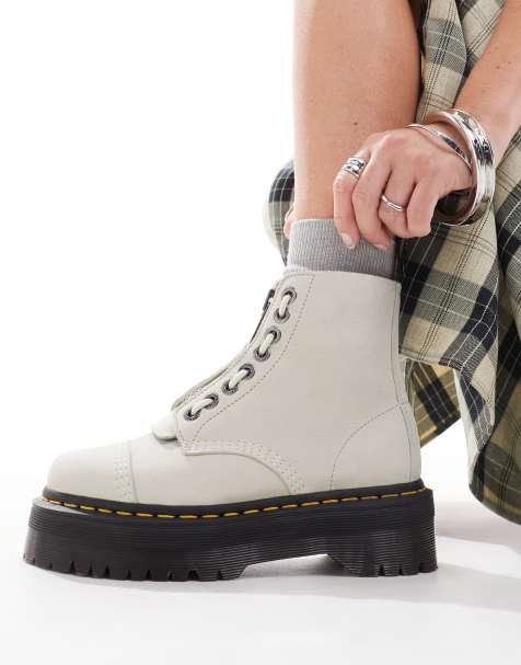 Dr Martens Sinclair boots in cool grey nubuck