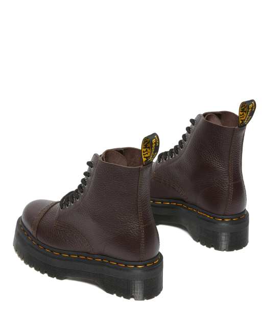 Dr Martens Sinclair flatform boot in burgundy