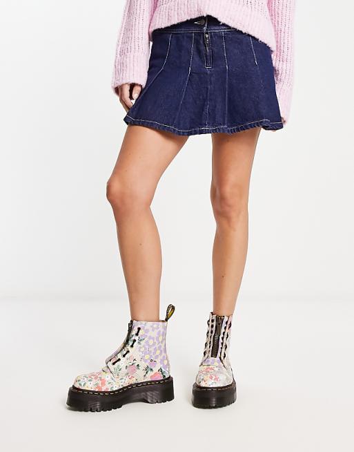 Dr Martens Sinclair flatform boots in floral mash up | ASOS Dr Martens Sinclair flatform boots in floral mash up | ASOS