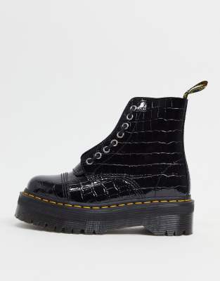 Dr martens sinclair best sale patent crocodile platform boots