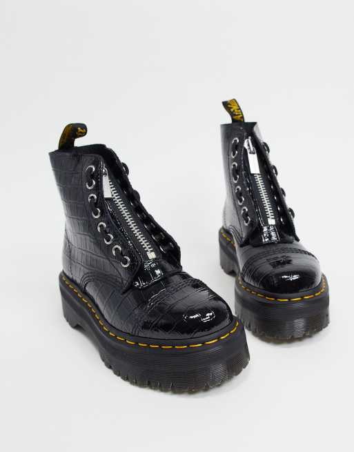 Croc print hot sale dr martens