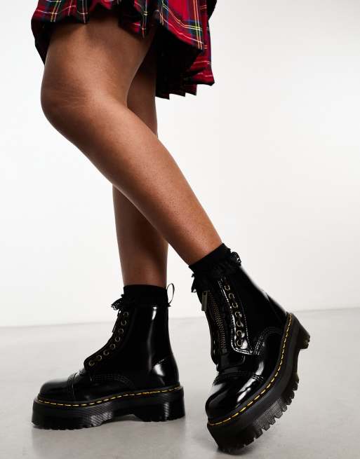 Dr. Martens – Sinclair Jungle – Czarne botki oxford na platformie, 3 z 4
