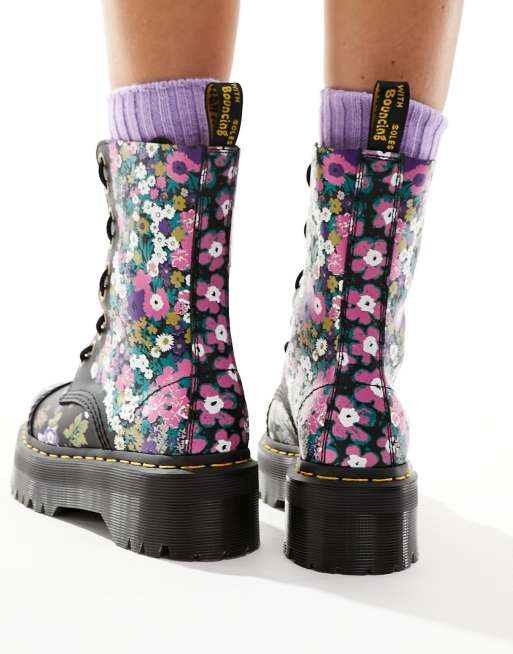 dr martens black & pink pascal wanderlust boots