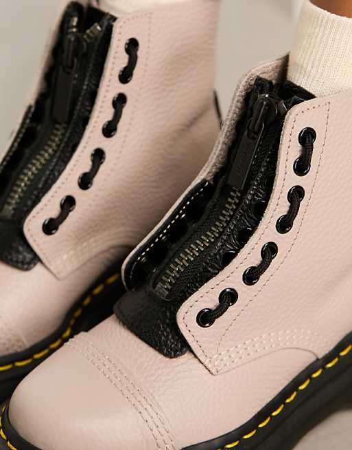 Dr Martens Sinclair platform boots in vintage taupe pisa Dr Martens Sinclair platform boots in vintage taupe pisa