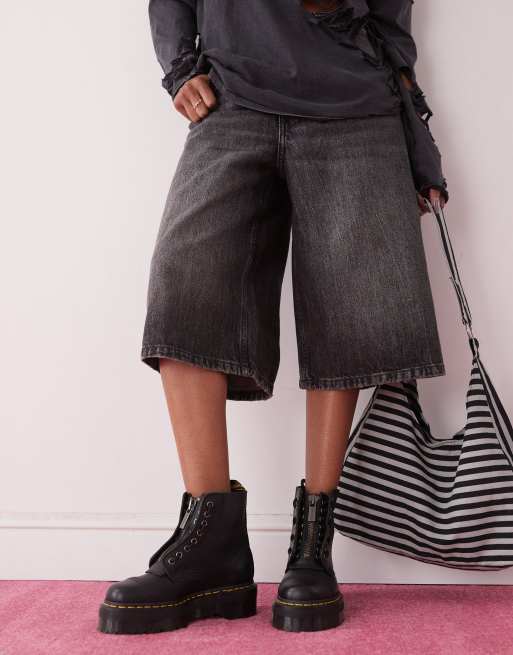 Dr Martens Sinclair Stivali in pelle Nappa martellata con suola platform