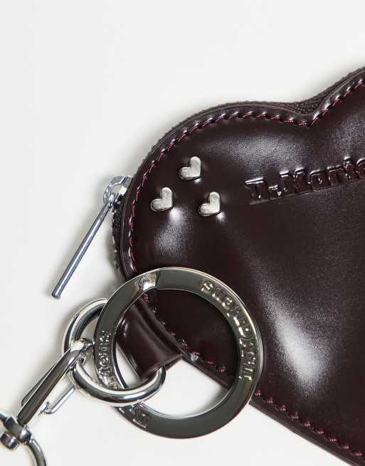 Dr Martens - Sleutelhanger met hartvormige hoogglanzende portemonnee in kersenrood, 2 van 3