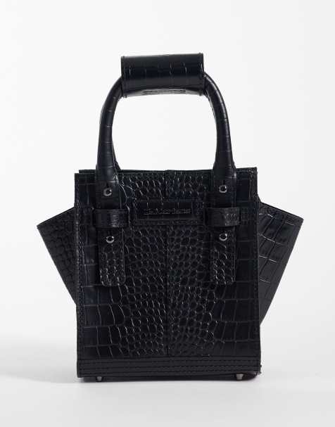 Dr Martens Small tote bag in black croc embossed - view 1