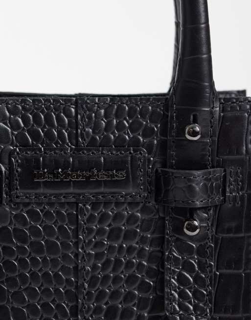 Dr Martens Small tote bag in black croc embossed, 3 of 4