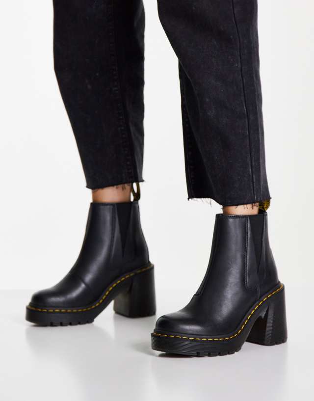 Dr Martens Spence heeled ankle boots in black