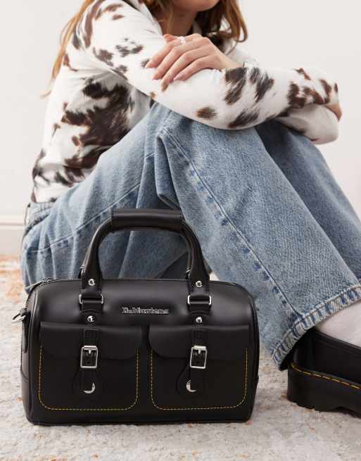 Dr Martens – Svart väska med handtag upptill och kontrastsömmar