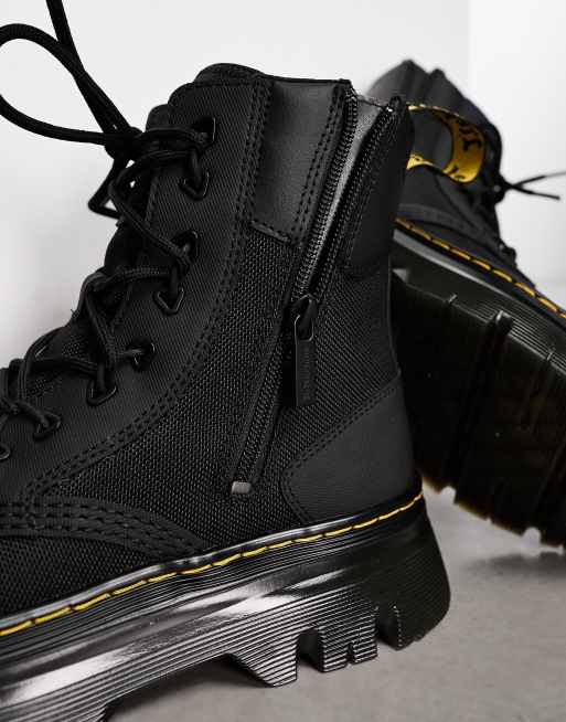 Dr Martens - Tarik - Sorte støvler med 8 snørehuller og lynlås i læder, 4 af 4