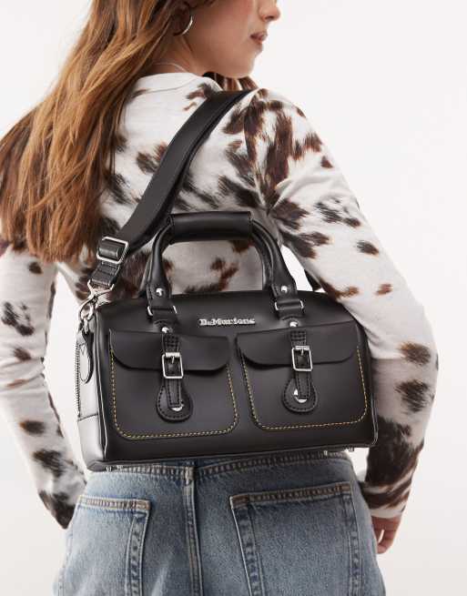 Dr Martens – Tasche in Schwarz mit Tragegriff und Kontrastnähten