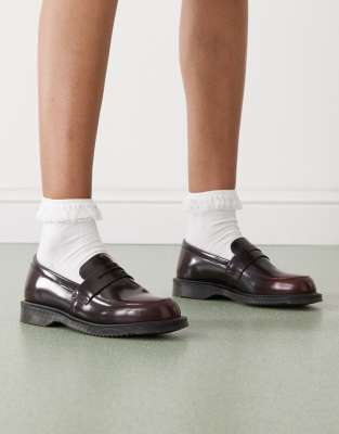 Dr Martens Temara Kensington loafer in cherry red leather