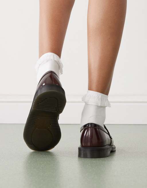 Martens Temara Kensington Loafers in kersenrood leer ASOS