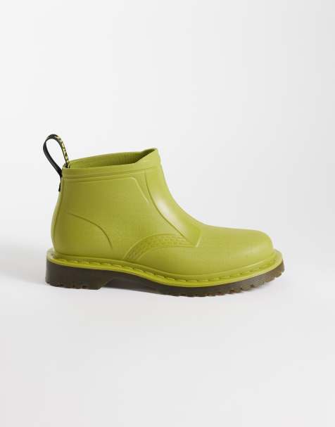 Dr Martens unisex 101 low rain boots in golden lime - view 1
