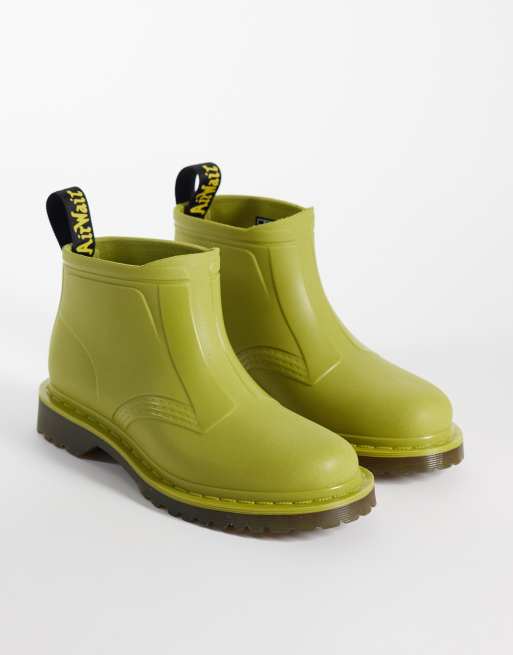 Dr Martens unisex 101 low rain boots in golden lime, 2 of 4