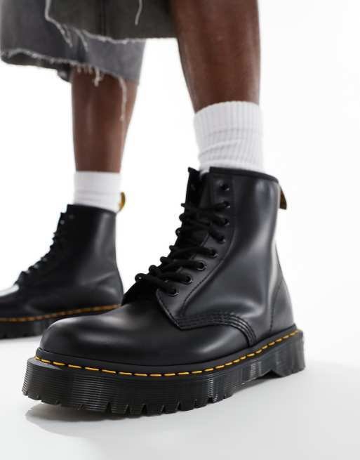 Dr Martens Unisex 1460 Bex 8 eye boots in black smooth | ASOS