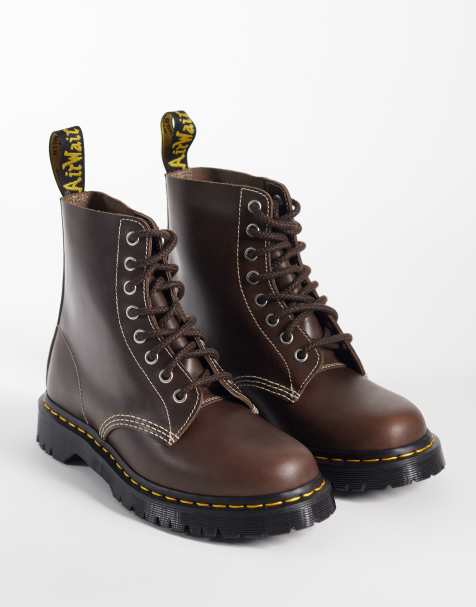 Dr Martens unisex 1460 Pascal Ben boots in fossil brown - view 1
