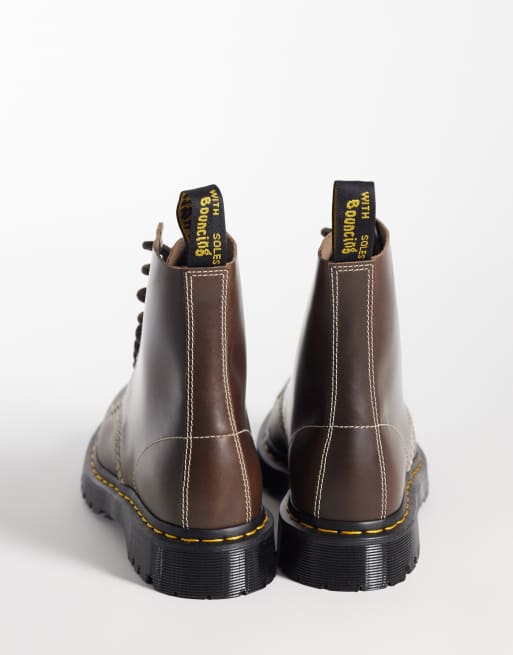 Dr Martens unisex 1460 Pascal Ben boots in fossil brown, 4 of 4