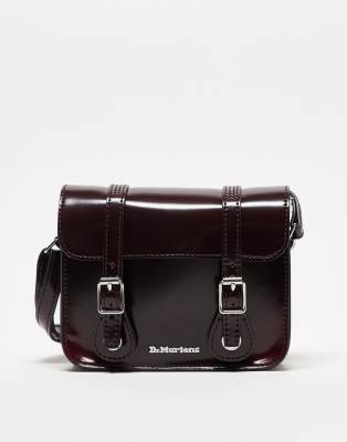 Dr Martens unisex 7"" satchel in cherry red oxford rub off