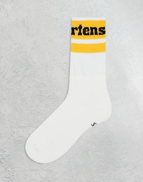 Dr Martens Unisex athletic socks in white yellow - view 1