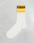 [Dr Martens] Dr Martens Unisex athletic socks in white yellow S-M WHITE