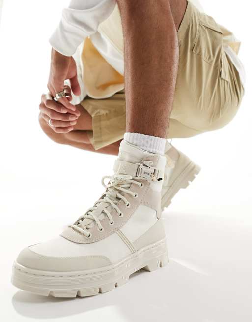 Doc martens white combat boots sales