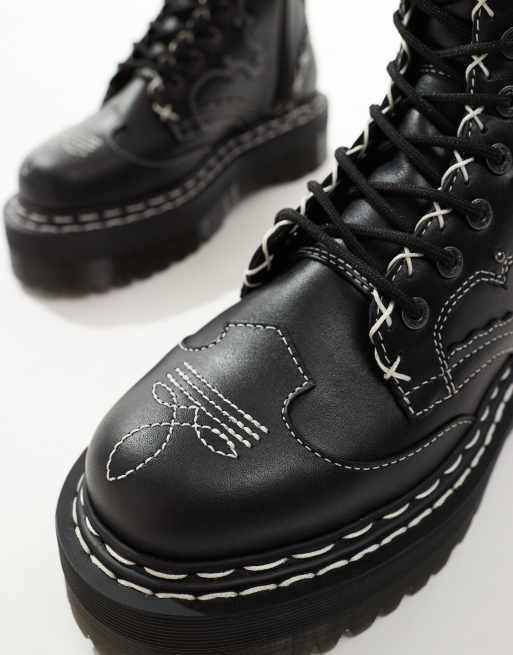 靴 Dr.martin JADON HI STUD 10 Dr. Martens Jadon Hi Stud 10 Eye Boots in Black for Men | Lyst