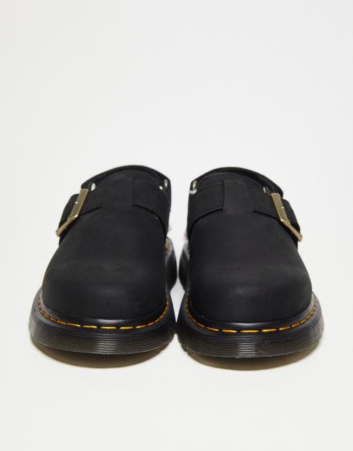 Dr Martens unisex Jorge ii fur lined mules in black leather, 3 of 4