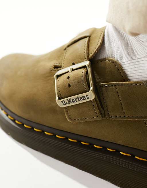 Dr Martens unisex Jorge II mules in khaki suede | ASOS
