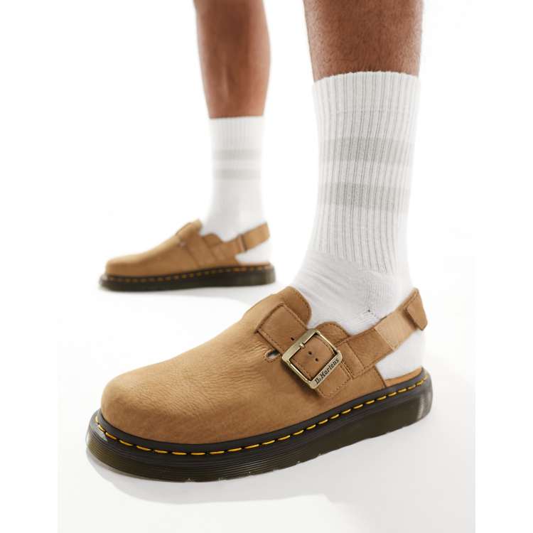Dr Martens unisex Jorge II mules in tan suede | ASOS