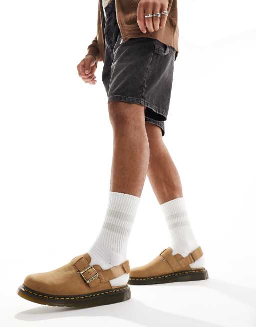 Dr Martens unisex Jorge II mules in tan suede | ASOS