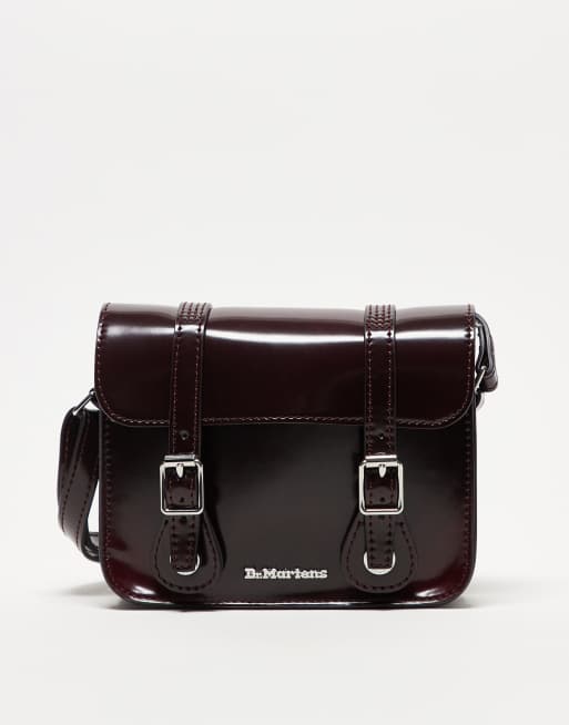 Dr. Martens - Unisex - Kirsebærrød 7-tommers satchel-taske med blank oxford-finish