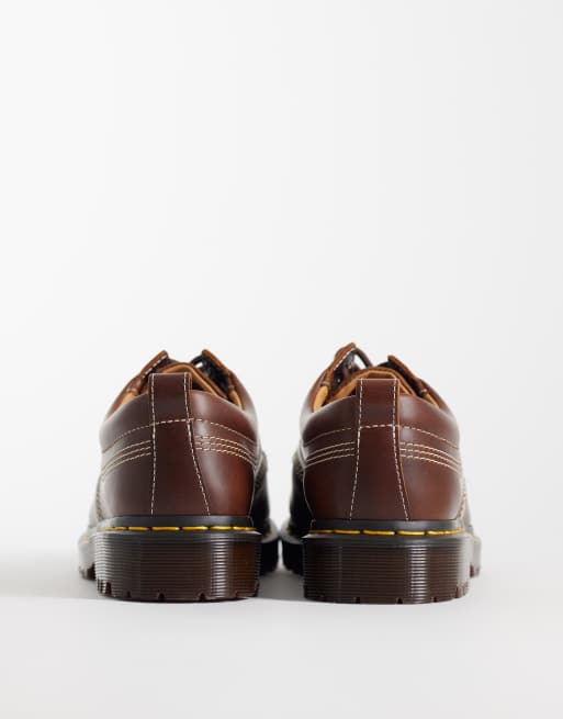 Dr. Martens Unisex Lowell contrast stitch shoes in butterscotch brown, 3 of 4