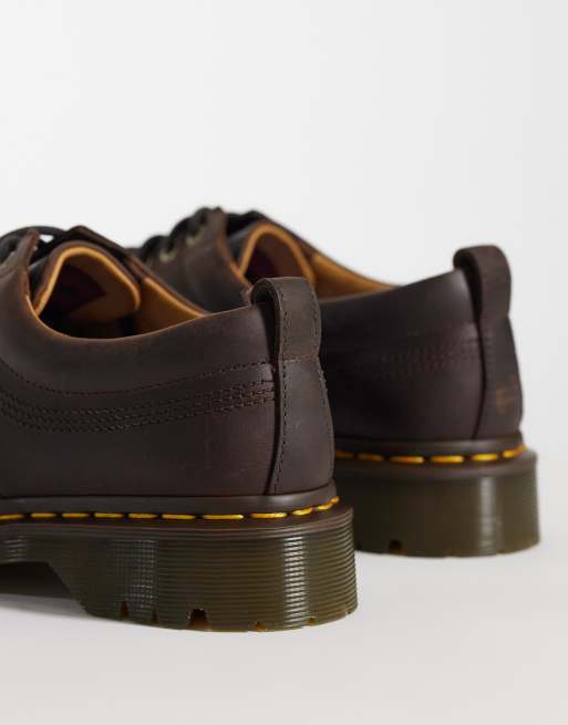 Dr Martens - Unisex - Lowell - Mørkebrune sko med 4 snørehuller, 4 af 4
