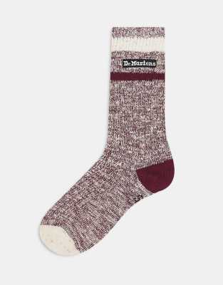 Dr Martens Dr Martens unisex marl socks in red multi