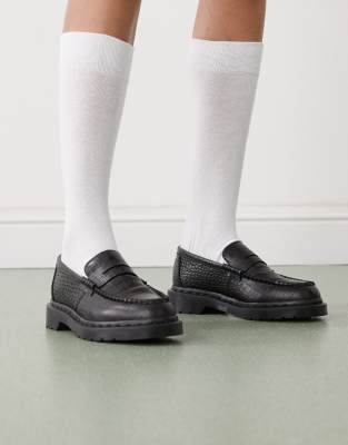 Dr. Martens - Unisex - Penton Atlas - Loafer in Schwarz mit Kroko-Prägung