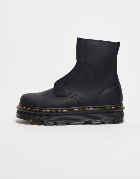 Dr Martens Unisex ZebZag laceless boots in black - view 1